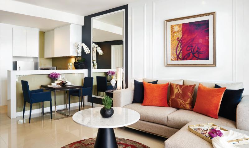Dusit Suites Hotel Ratchadamri, Banguecoque Exterior foto A living room in a typical apartment
